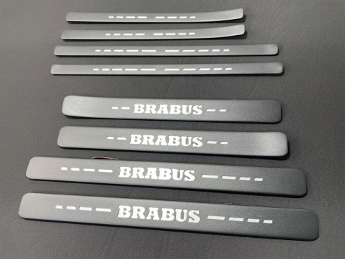 Metallic BRABUS LED Illuminated door sills for Mercedes Benz W223