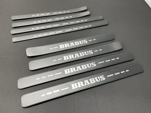 Metallic BRABUS LED Illuminated door sills for Mercedes Benz W223