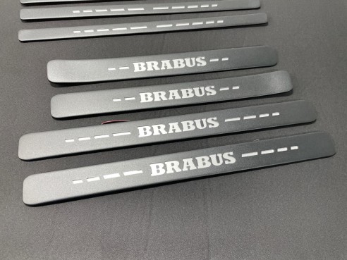 Metallic BRABUS LED Illuminated door sills for Mercedes Benz W223