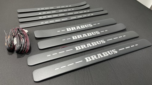 Metallic BRABUS LED Illuminated door sills for Mercedes Benz W223