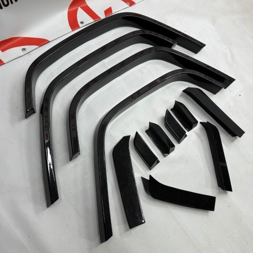 Carbon fiber fender flares extensions covers for Mercedes-Benz G-Class W463A 4x4