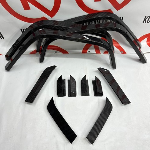 Carbon fiber fender flares extensions covers for Mercedes-Benz G-Class W463A 4x4