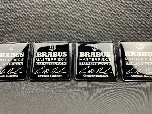 Metallic Brabus Masterpiece Superblack seats emblem badge logo set for Mercedes-Benz W463A G-Class