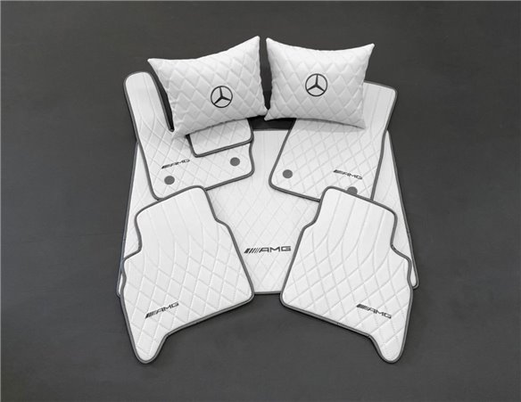 WHITE AMG Floor Mats for Mercedes-Benz W463A