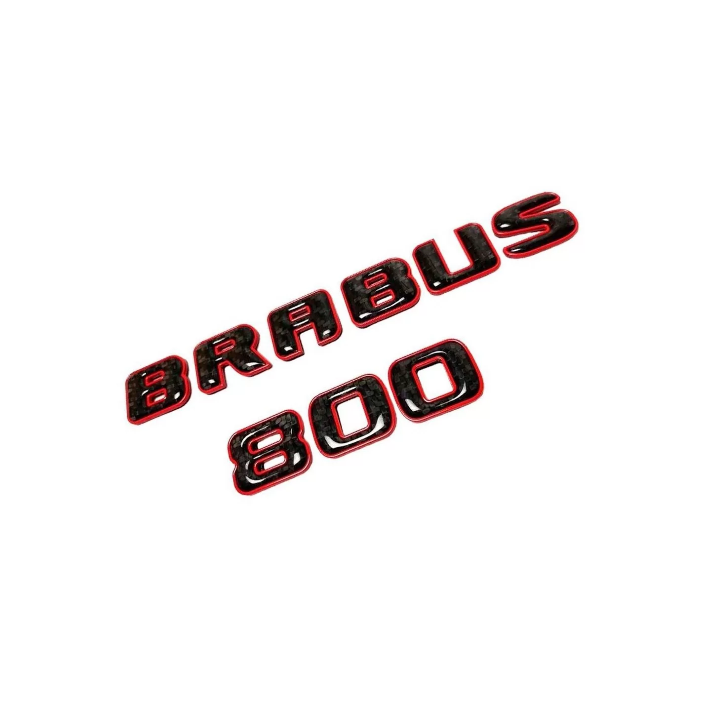 Brabus 800 emblem logo red metallic with carbon for Mercedes-Benz W463A W464 G-Class