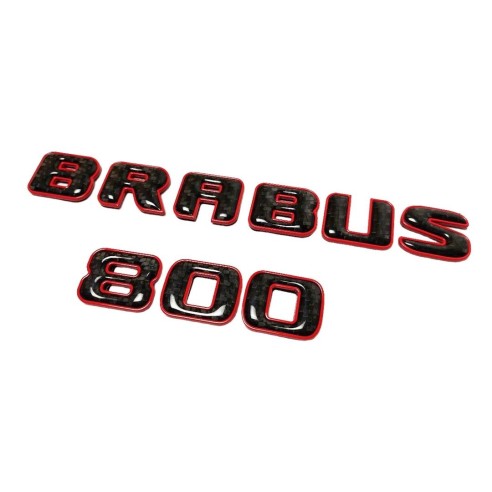 Brabus 800 emblem logo red metallic with carbon for Mercedes-Benz W463A W464 G-Class