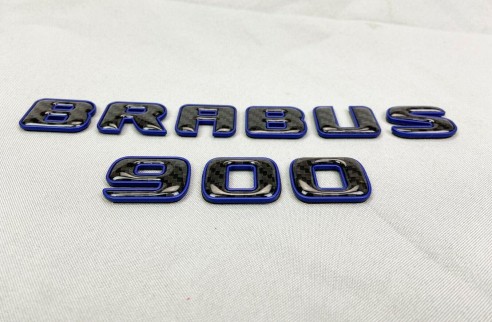 Brabus 900 emblem logo Blue metallic with carbon for Mercedes-Benz W463A W464 G-Class