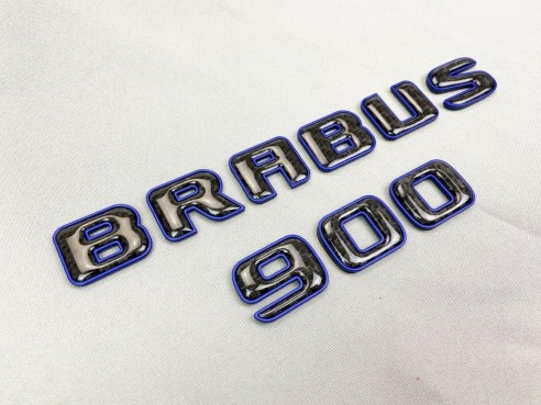 Brabus 900 emblem logo Blue metallic with carbon for Mercedes-Benz W463A W464 G-Class