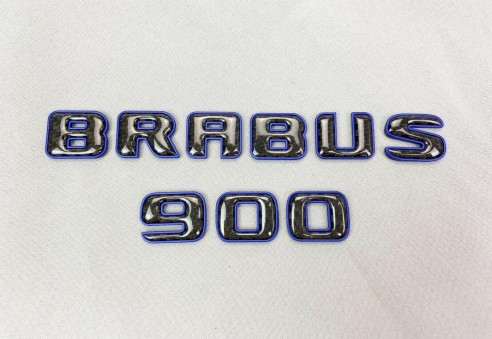 Brabus 900 emblem logo Blue metallic with carbon for Mercedes-Benz W463A W464 G-Class