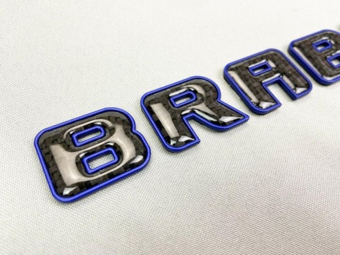 Brabus emblem logo Blue metallic with carbon for Mercedes-Benz W463A W464 G-Class