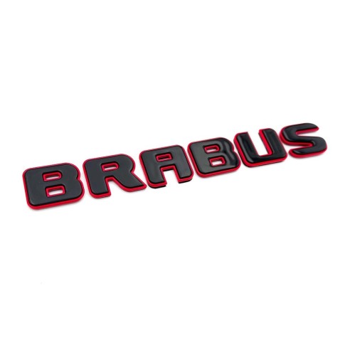 Metallic emblems badges Brabus ROCKET style for Mercedes-Benz G-Class W463A Black Red Set