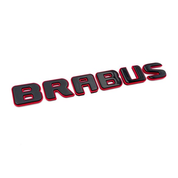 Metallic emblems badges Brabus ROCKET style for Mercedes-Benz G-Class W463A Black Red Set