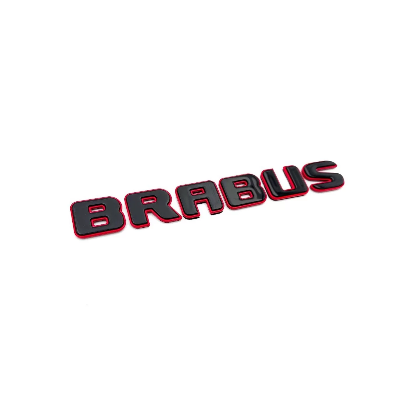 Metallic emblems badges Brabus ROCKET style for Mercedes-Benz G-Class W463A Black Red Set