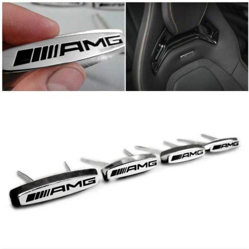 Metalic AMG seats emblem badge logo set for Mercedes-Benz W463A G-Class