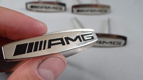 Metalic AMG seats emblem badge logo set for Mercedes-Benz W463A G-Class