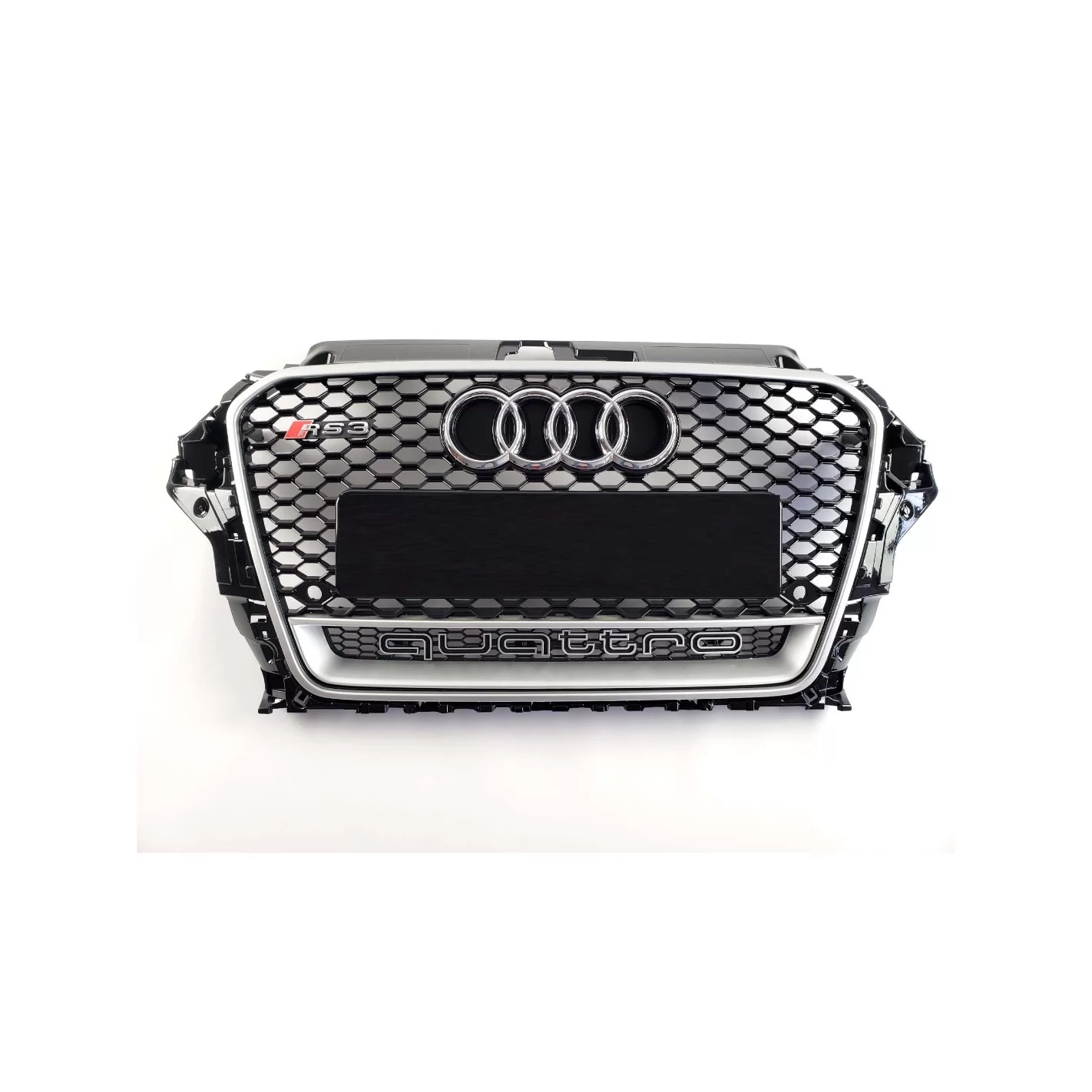 Audi RS3 Quattro front bumper Radiator Grille for Audi A3 2013-2016 Black with Gray Border