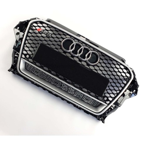 Audi RS3 Quattro front bumper Radiator Grille for Audi A3 2013-2016 Black with Gray Border