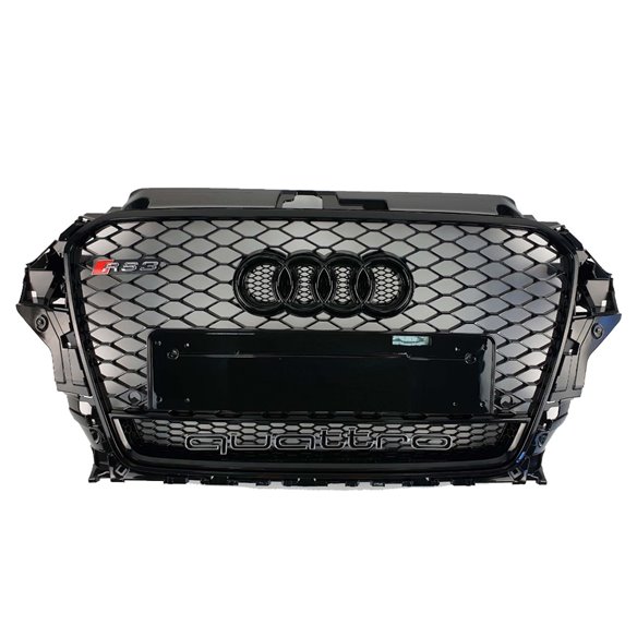 Audi RS3 Black Quattro front bumper Radiator Grille for Audi A3 2013-2016