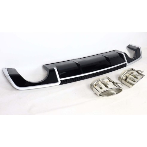 Audi RS3 rear diffuser with exhaust tips for Audi A3 2012-2015 sedan