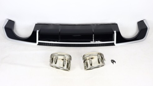 Audi RS3 rear diffuser with exhaust tips for Audi A3 2012-2015 sedan