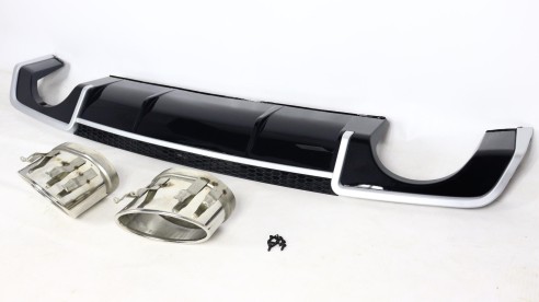 Audi RS3 rear diffuser with exhaust tips for Audi A3 2012-2015 sedan