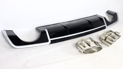 Audi RS3 rear diffuser with exhaust tips for Audi A3 2012-2015 sedan