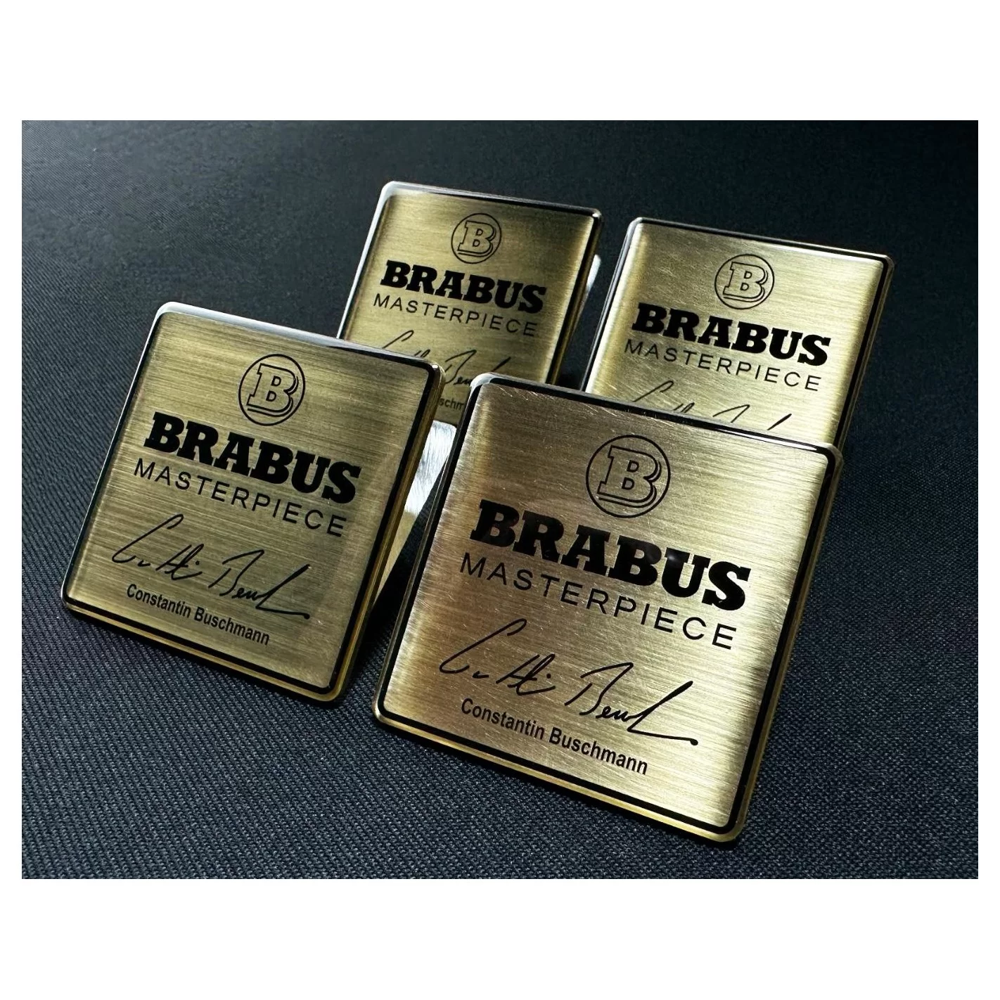 Metallic Brabus Masterpiece Gold seats emblem badge logo set for Mercedes-Benz W463A G-Class