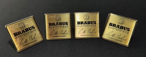 Metallic Brabus Masterpiece Gold seats emblem badge logo set for Mercedes-Benz W463A G-Class