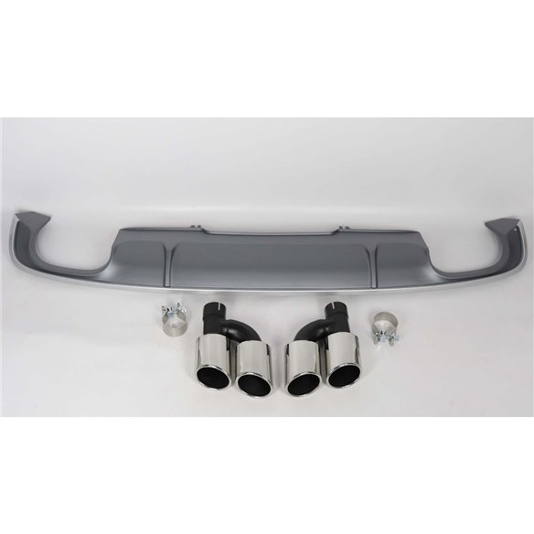 Audi S-line S4 rear diffuser with exhaust tips for Audi A4 2015-2019