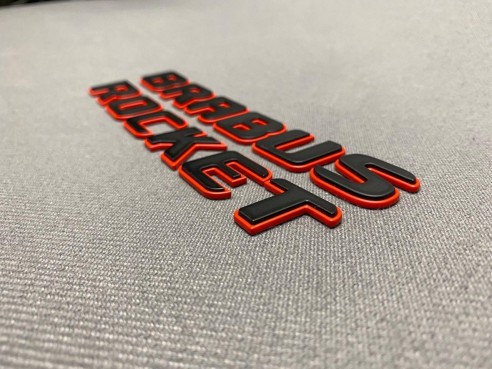 Metallic Brabus ROCKET 900 RED + BLACK emblems badges set for Mercedes-Benz G-Class W463A W464