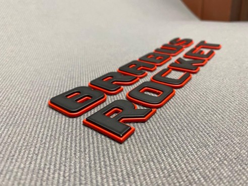 Metallic Brabus ROCKET 900 RED + BLACK emblems badges set for Mercedes-Benz G-Class W463A W464