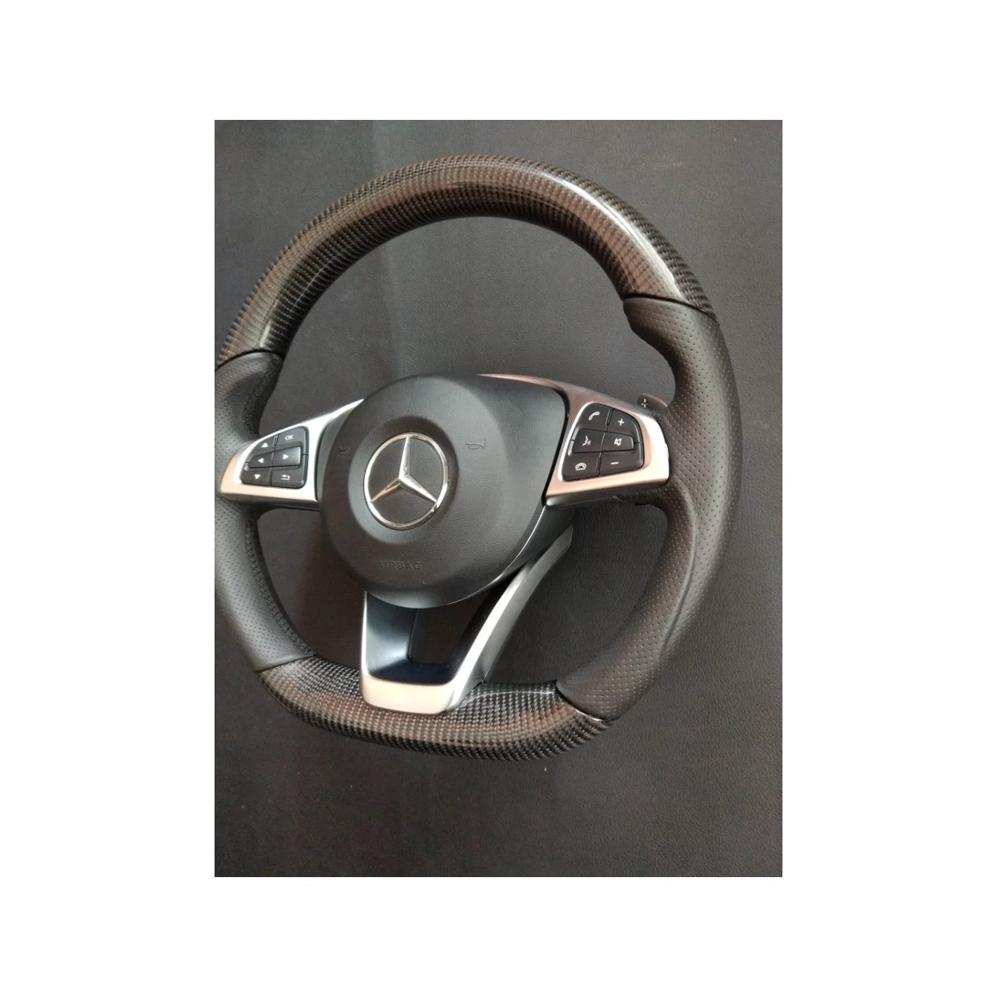 Mercedes-Benz CLA CLS GLE Steering Wheel Carbon Leather