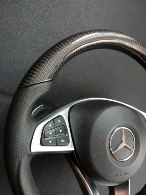 Mercedes-Benz CLA CLS GLE Steering Wheel Carbon Leather