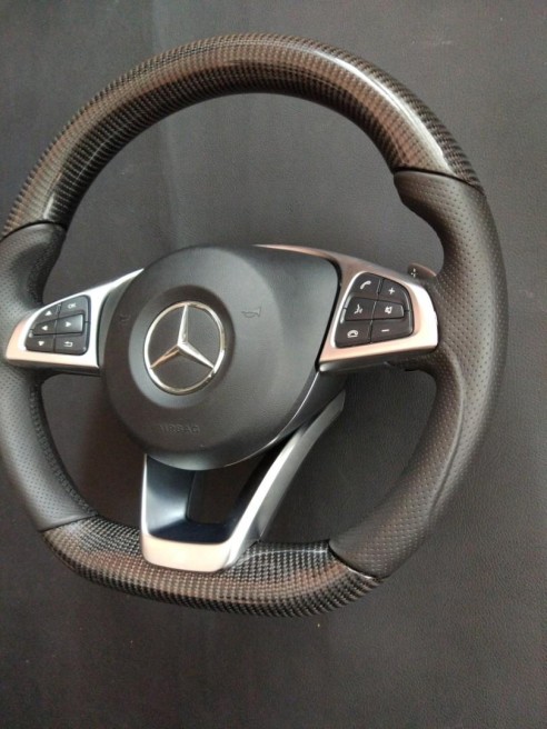 Mercedes-Benz CLA CLS GLE Steering Wheel Carbon Leather