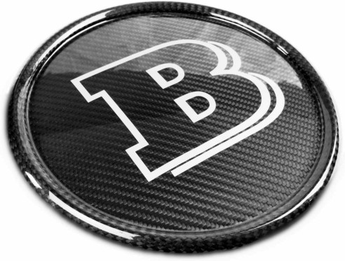 Carbon fiber Grey Brabus front grille badge for Mercedes-Benz G-Wagon G-Class W463A W464