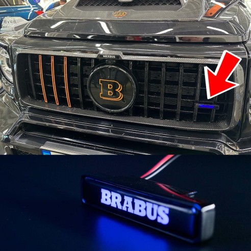 Brabus LED grille BLUE badge emblem logo for Mercedes-Benz W463A W464 G-Class