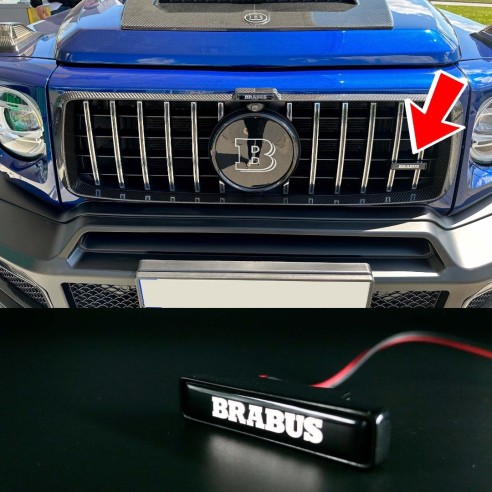 Brabus LED grille WHITE badge emblem logo for Mercedes-Benz W463A W464 G-Class