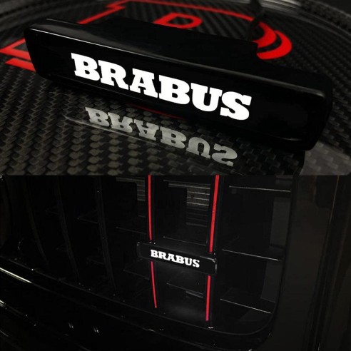 Brabus LED grille WHITE badge emblem logo for Mercedes-Benz W463A W464 G-Class