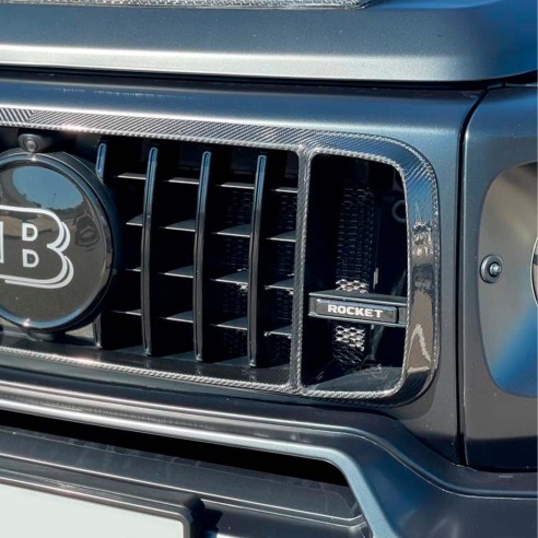 Brabus ROCKET LED grille BLUE badge emblem logo for Mercedes-Benz W463A W464 G-Class