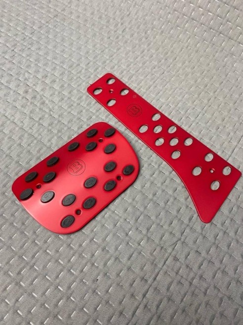 Aluminum Red Brabus Rocket G900 Pedal Pads for Mercedes-Benz W463A W464 G-Class 1 of 25