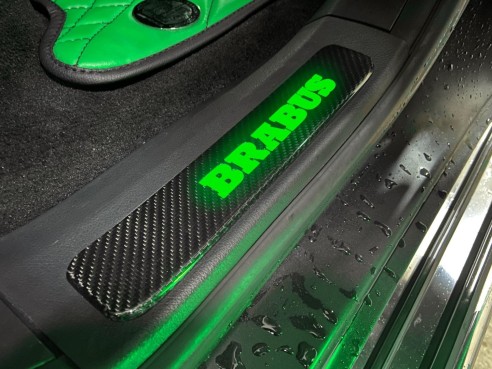 Carbon fiber Brabus LED GREEN Illuminated Door Sills 4 pcs for Mercedes-Benz W463A W464 G-Class