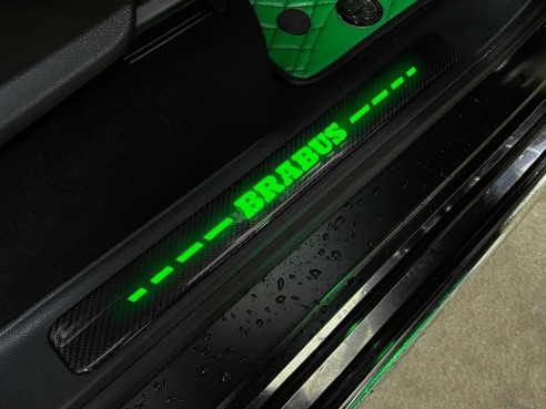 Carbon fiber Brabus LED GREEN Illuminated Door Sills 4 pcs for Mercedes-Benz W463A W464 G-Class