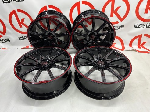 Red Brabus Monoblock Z Platinum rims R24 for Mercedes-Benz W463A G-Class W464