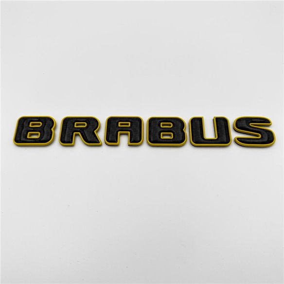 Metallic with carbon fiber Brabus yellow emblems badges set for Mercedes-Benz G-Class W463A W464