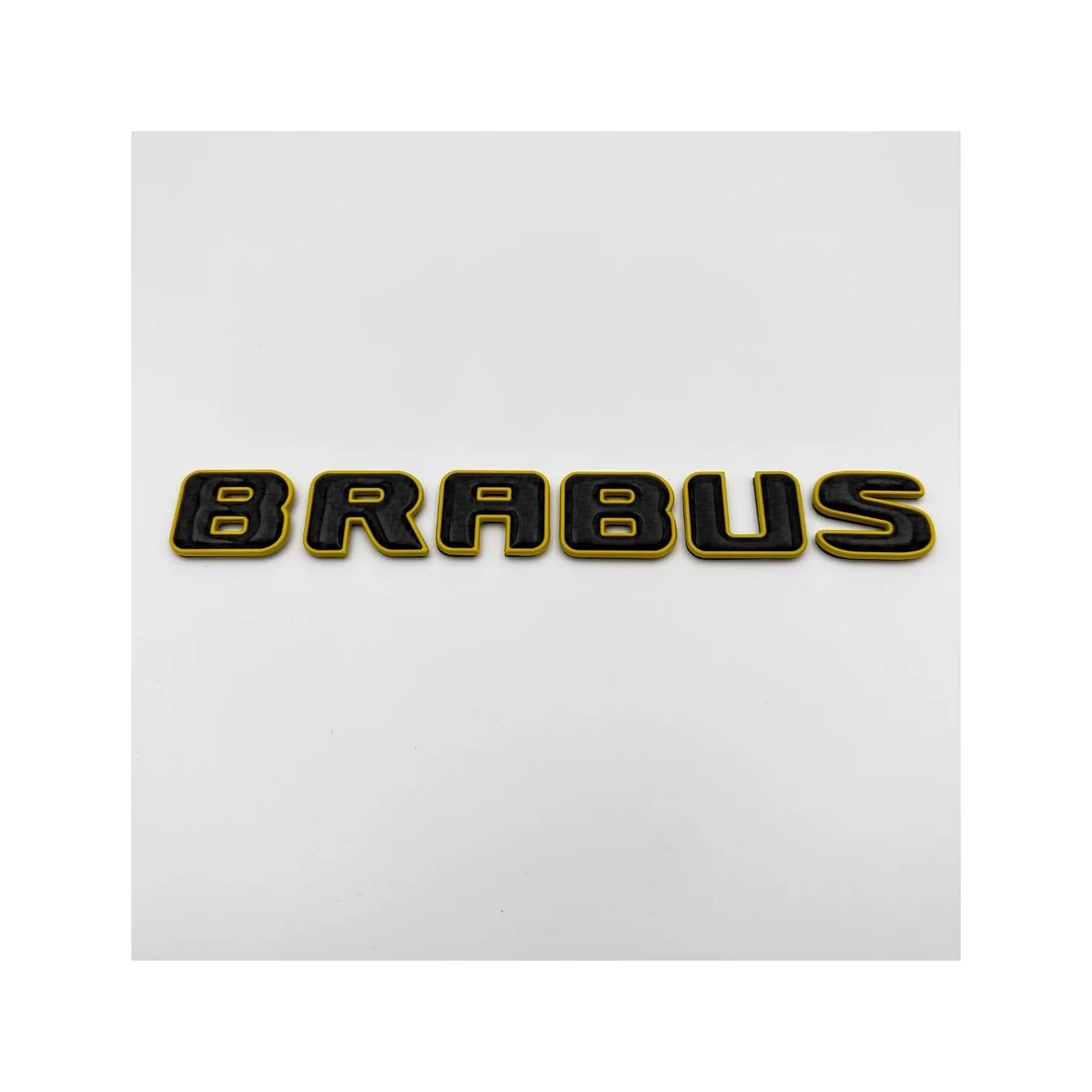 Metallic with carbon fiber Brabus yellow emblems badges set for Mercedes-Benz G-Class W463A W464