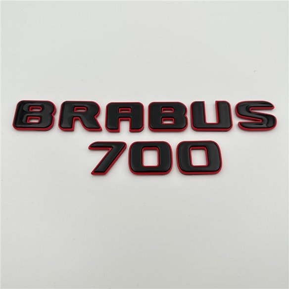 Metallic Brabus 700 style emblems badges for Mercedes-Benz G-Class W463A W464 Black Red Set