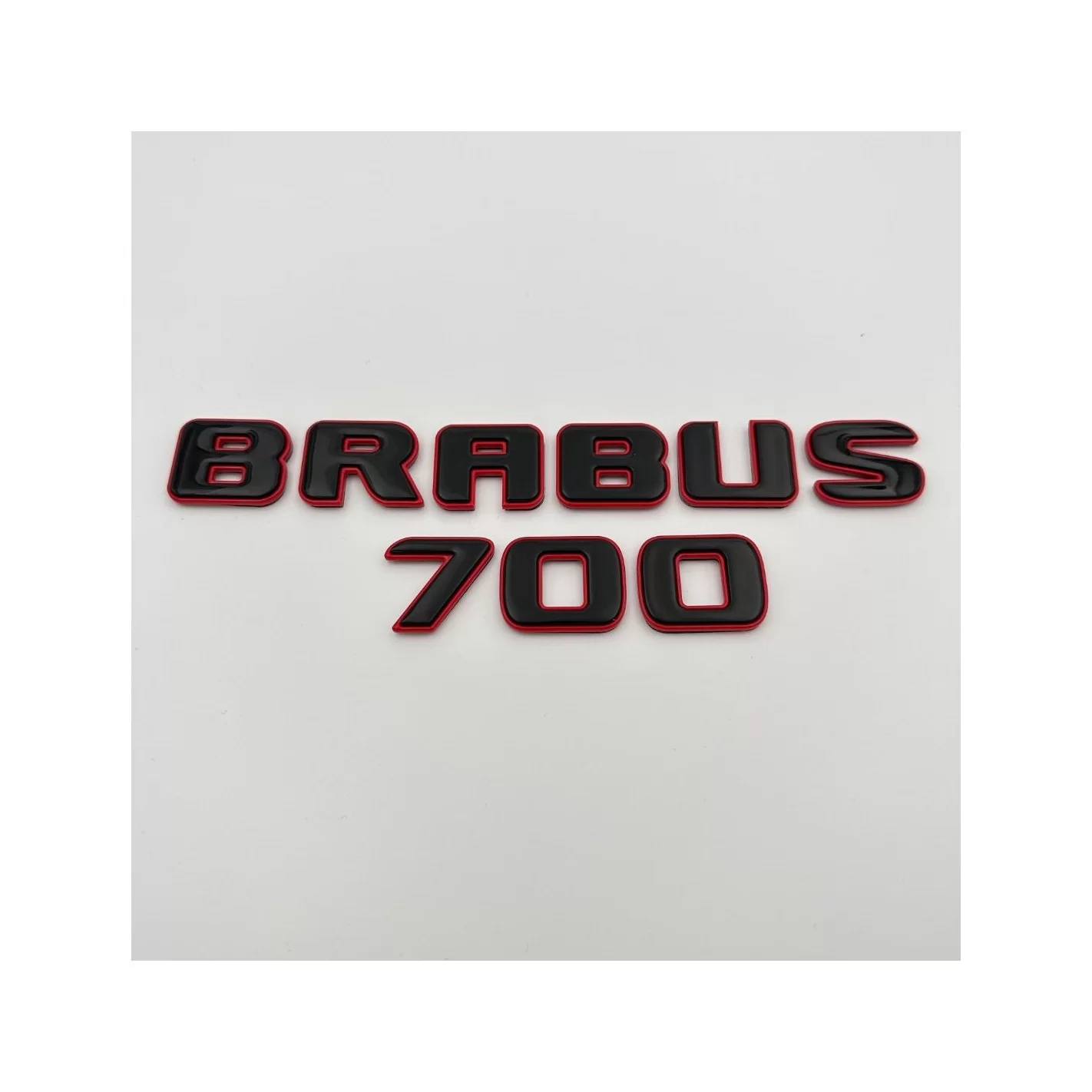 Metallic Brabus 700 style emblems badges for Mercedes-Benz G-Class W463A W464 Black Red Set