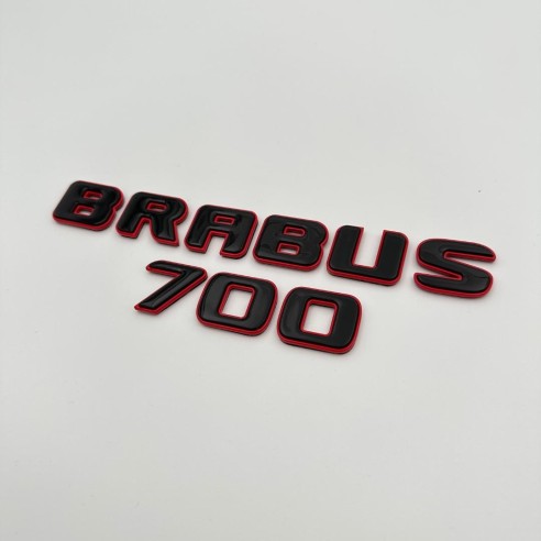 Metallic Brabus 700 style emblems badges for Mercedes-Benz G-Class W463A W464 Black Red Set