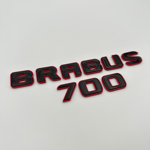 Metallic Brabus 700 style emblems badges for Mercedes-Benz G-Class W463A W464 Black Red Set