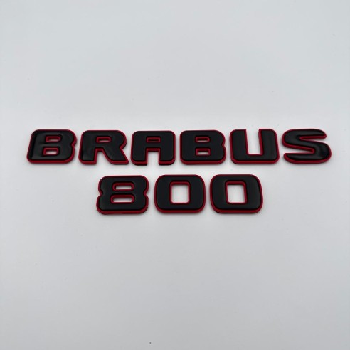 Metallic RED Brabus 800 emblems badges set for Mercedes-Benz G-Class W463A W464